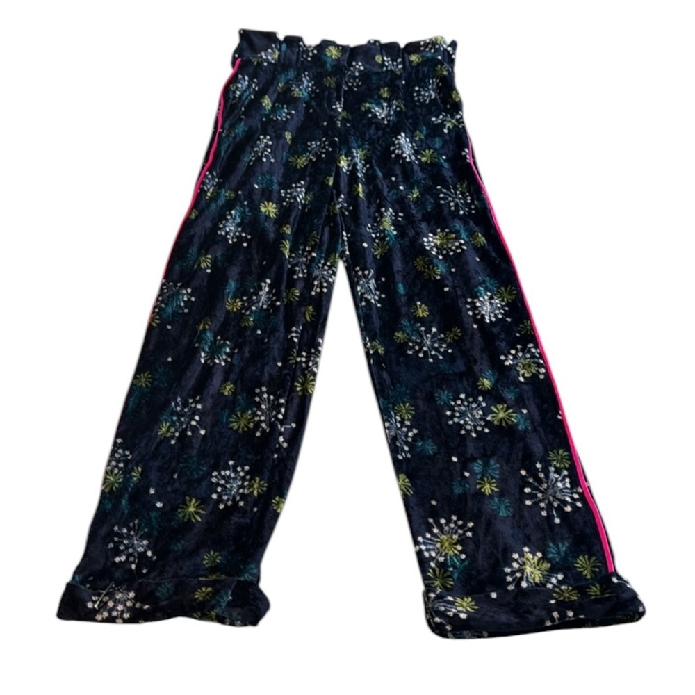 Anthro | Revolve | Tularosa | Floral Velour Pajama Pants in Blue S Small